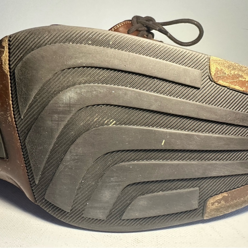 Bacco Bucci Men’s 9 Oxford Brown Leather Dress Shoes Made In Italy - Picture 9 of 15